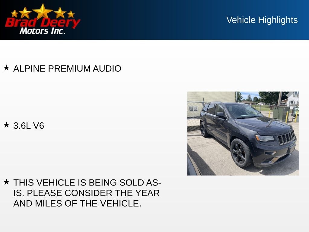 2015 Jeep Grand Cherokee High Altitude