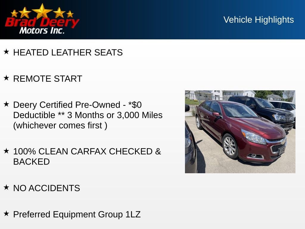2015 Chevrolet Malibu LTZ 1LZ