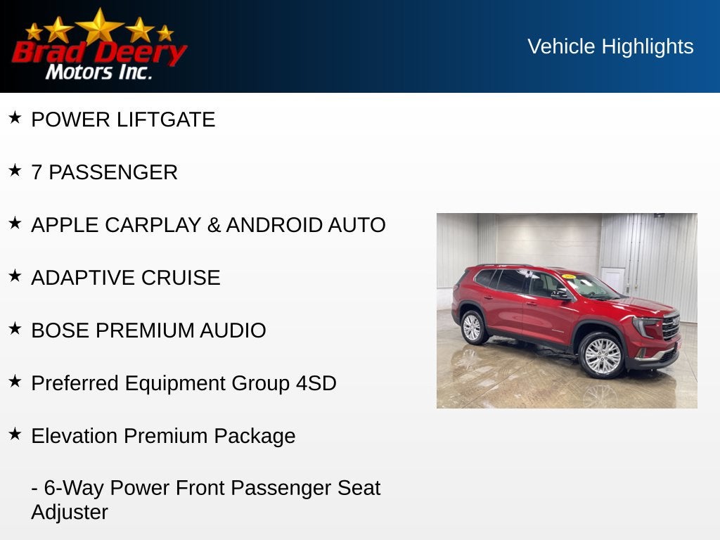2026 GMC Acadia Elevation