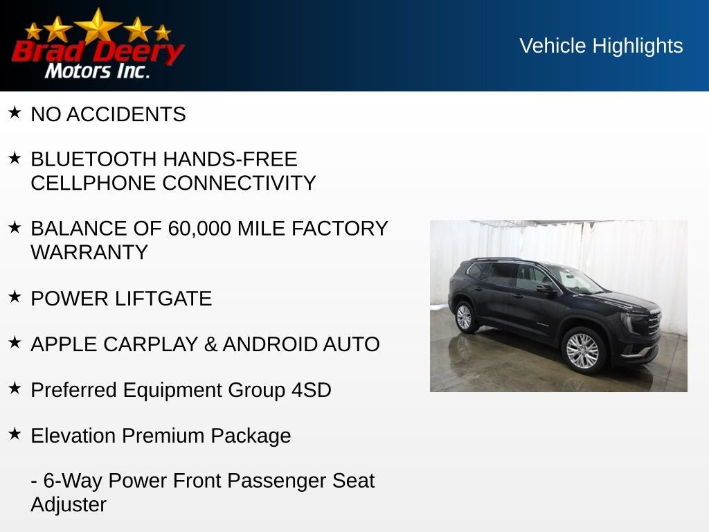 2026 GMC Acadia Elevation