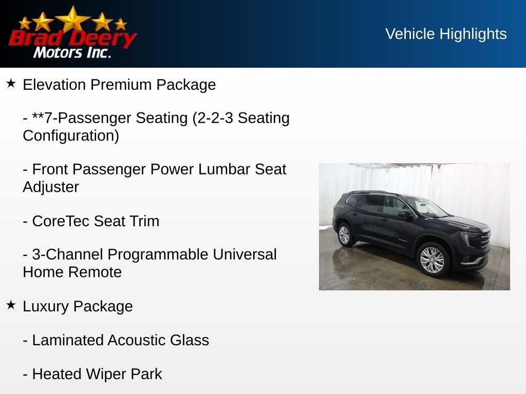2026 GMC Acadia Elevation