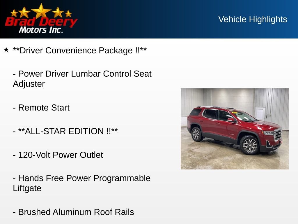 2020 GMC Acadia SLE AWD
