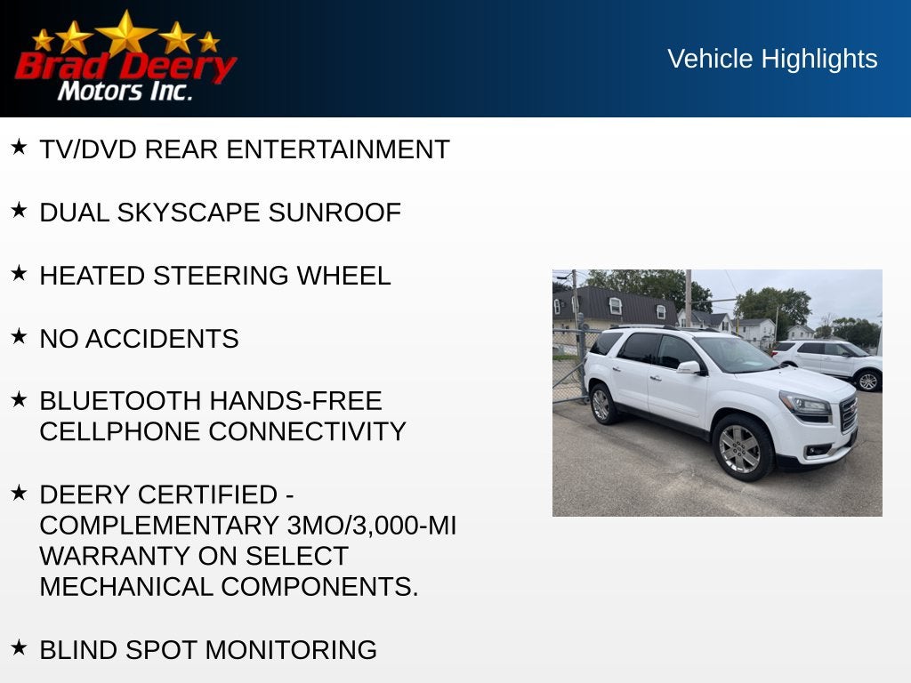 2017 GMC Acadia Limited SLT