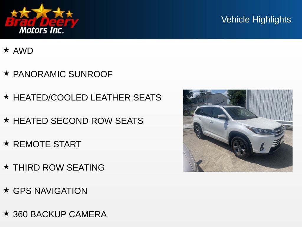2017 Toyota Highlander Limited Platinum