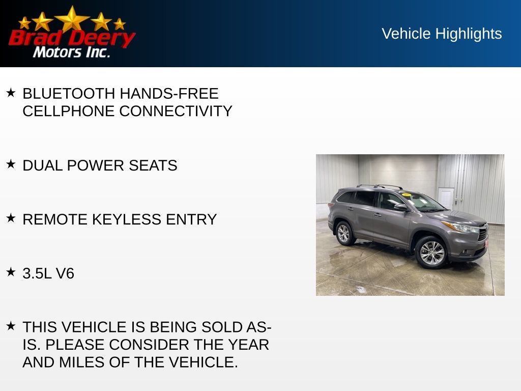 2015 Toyota Highlander XLE V6